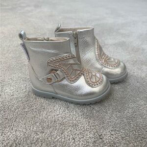 Sophia Webster Silver and Gold Kids Boots